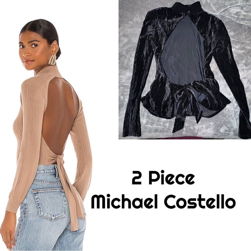 Michael Costello TWO Piece Pants Set w/ Open Back Top Size Small